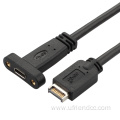 Panel-Mount 10Gbps/USB3.1 20pin Male to Type-C Female Cable